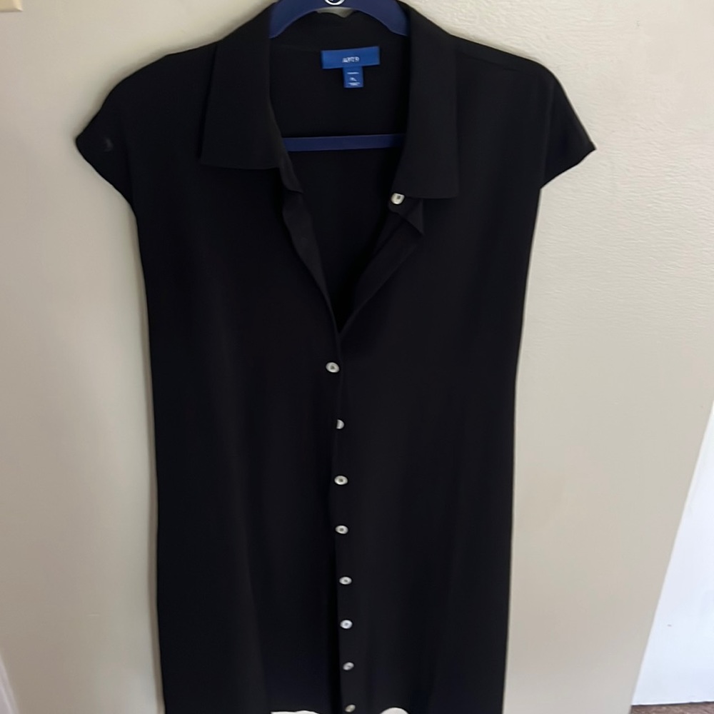 Petite large button up wrap dress non-smoking home worn once